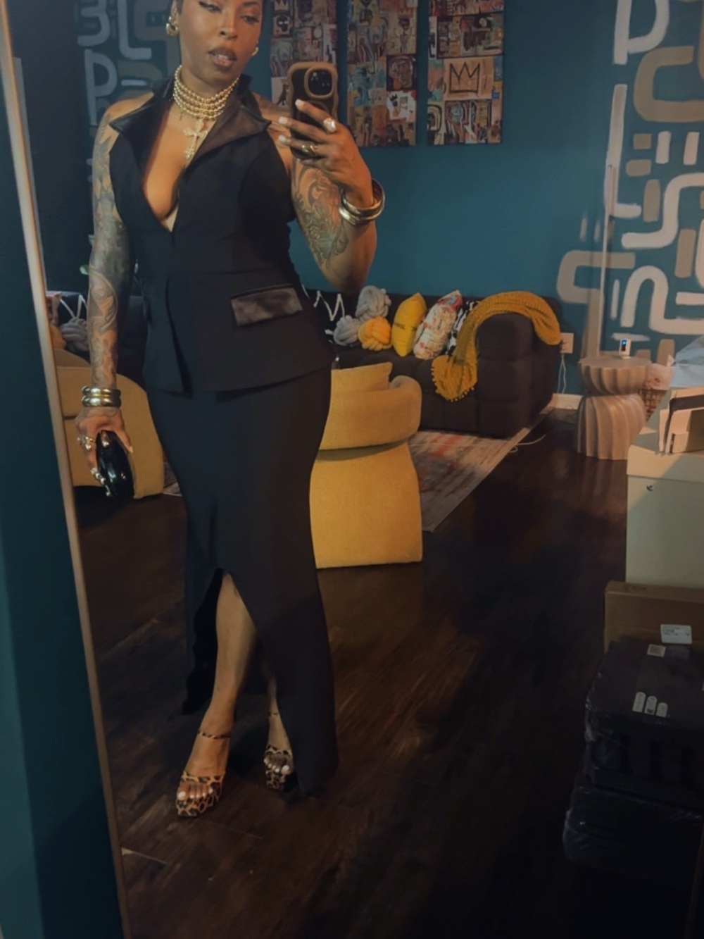 Elegant Black Chic Maxi Dress